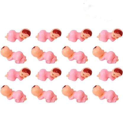 60/30Pcs Pink Blue Mini Plastic Babies D boy or girl gender reveal Ice Cube Game Baby shower Party Favors Decorations