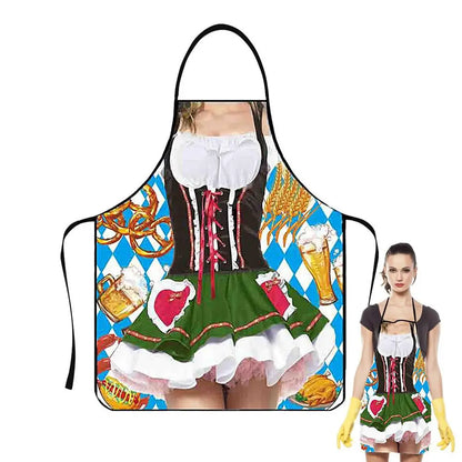 Funny Apron Super Muscle Kitchen Man Women Cooking Aprons Oktoberfest Bavarian Apron Adult Cozinha Tablier Cuisine Pinafore