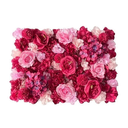 Pink Silk Rose Flower Wall Panels Artificial Flower for Wedding Decoration Baby Show Party Home Bedroom Backdrop Decor
