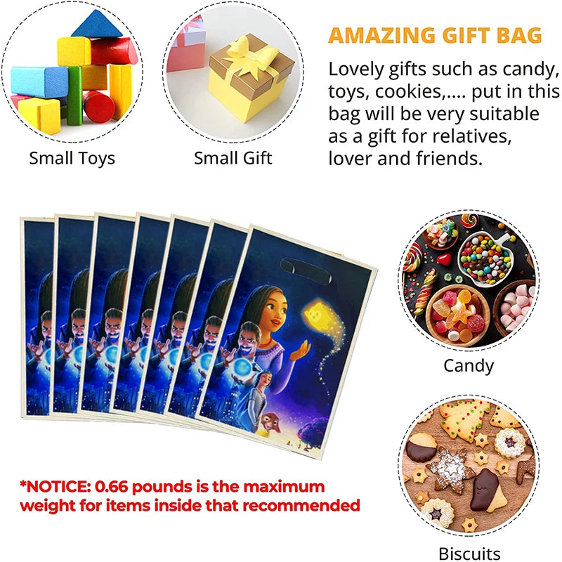 the Nightmare before Christmas Gift Bag Party Favors Plastic Candy Bag Child Party Loot Bags Kids Birthday Party Supplies Decor