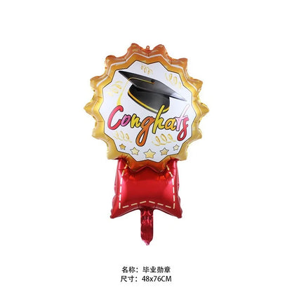 New graduation doctoral student owl graduation certificate graduation bear shaped aluminum film balloon graduation party decorat