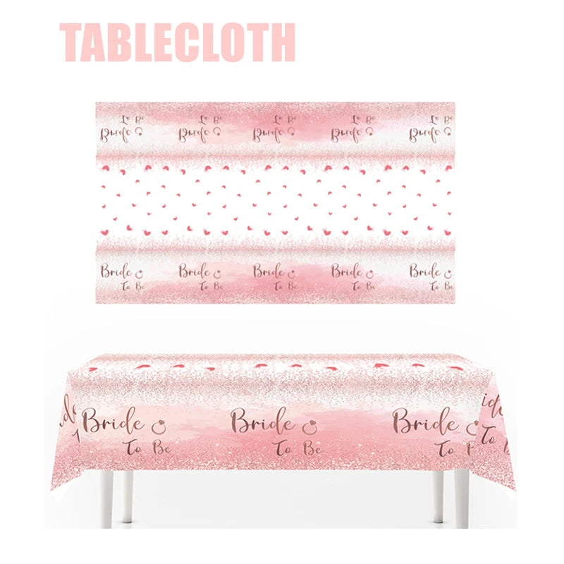 Bride To Be Party Decorations Balloons Napkin Cups  Veil Sash Team Bride Wedding Decor Bachelorette Party Supplies