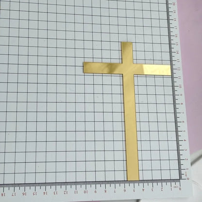 Gold Peace Dove Cross Cake Toppers Holy Communion Baptist Party Decorative Cake Insert for The First Communion Party Supplies