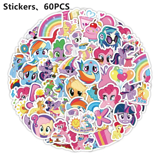 My Little Pony Foil Latex Balloon Happy Birthday Party Decoration Banner Cake Topper Kid Event Supplies Backdrop Disposable Toys