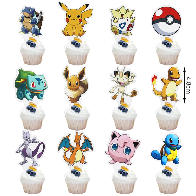 Pokemon Birthday Party Decoration New Lightning Pikachu Balloon For Kids Event Supplies Disposable Tableware Banner Backdrop