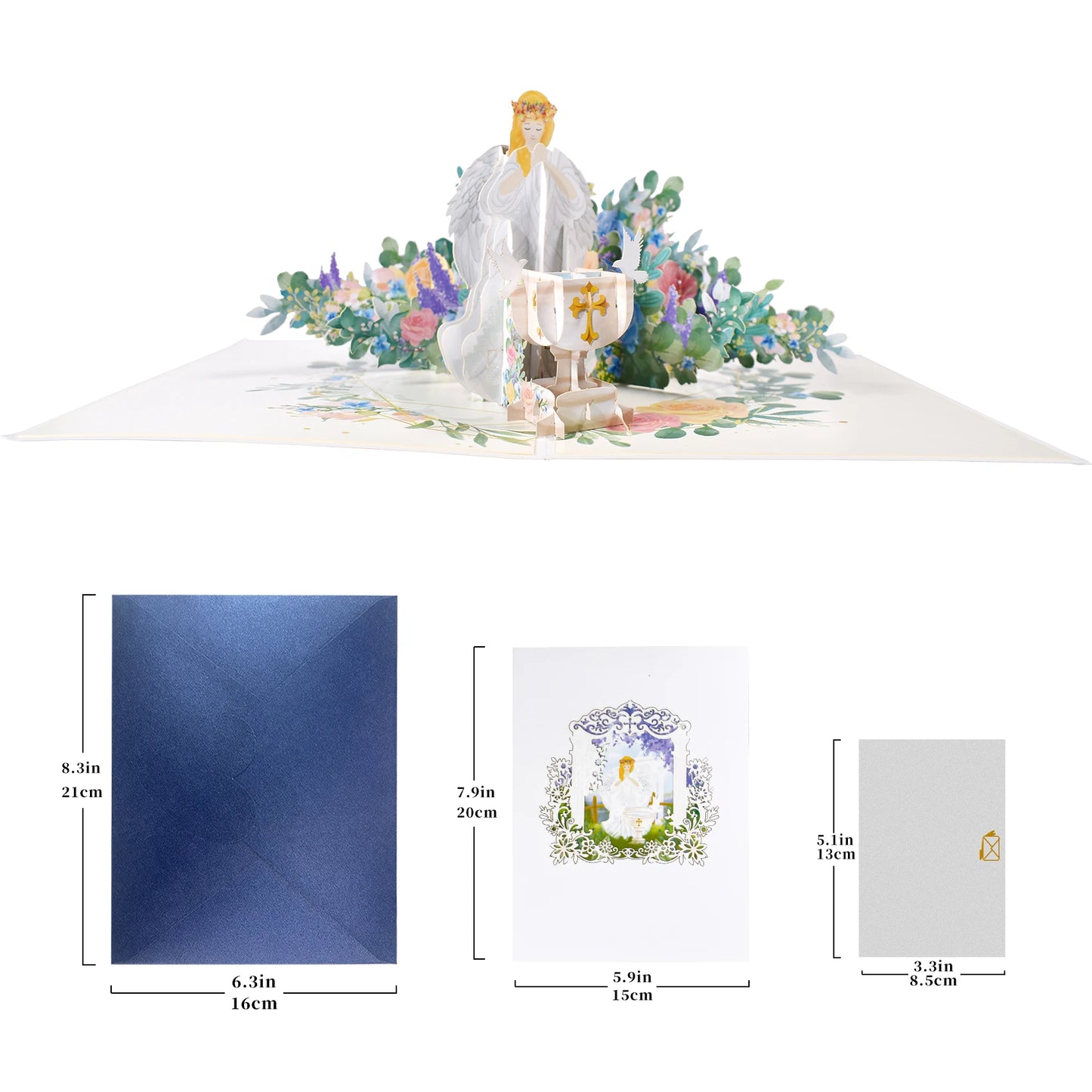 3D Pop-Up Baptism Card - Perfect for Baby Christening Party Greeting, Newborn Celebration, Keepsake Gift Card
