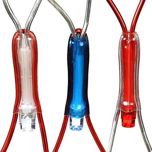 American Flag Light With LED Light String, July 4Th Decorations, Independence Day National Holidays Flag Net Light