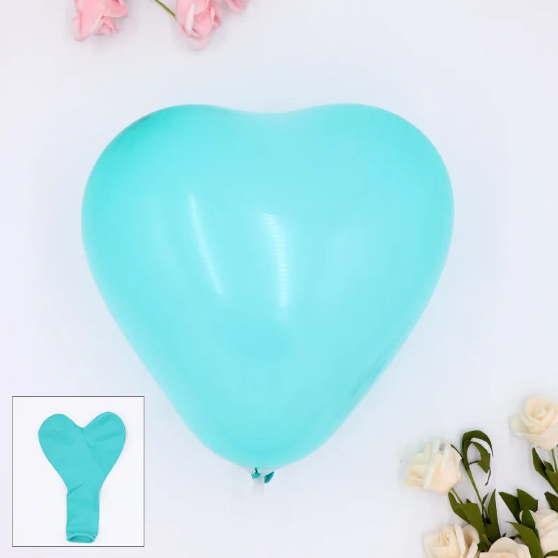20/50pcs White Heart Balloons Love Inflatable Air Helium Balloon Valentine's Day Marriage Wedding Birthday Party Decor Supplies
