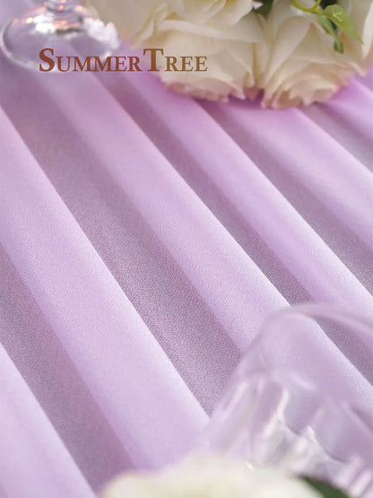 10 Meters Wedding Arch Drape Fabric Sheer Chiffon Tulle Curtain Draping Backdrop Party Supplies Home Drapery Ceremony Decoration
