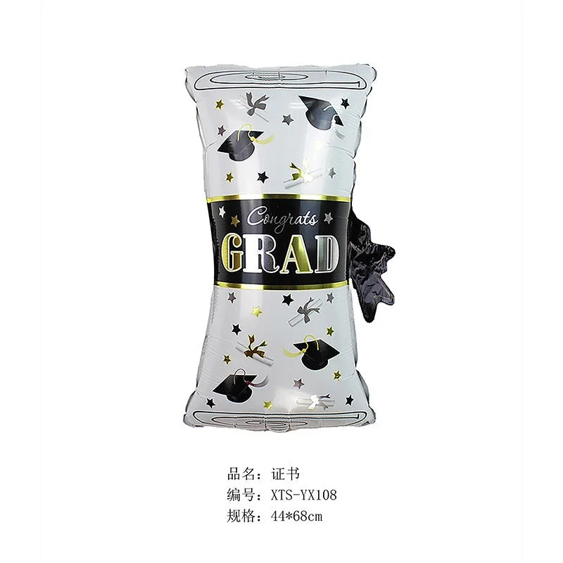 New graduation doctoral student owl graduation certificate graduation bear shaped aluminum film balloon graduation party decorat