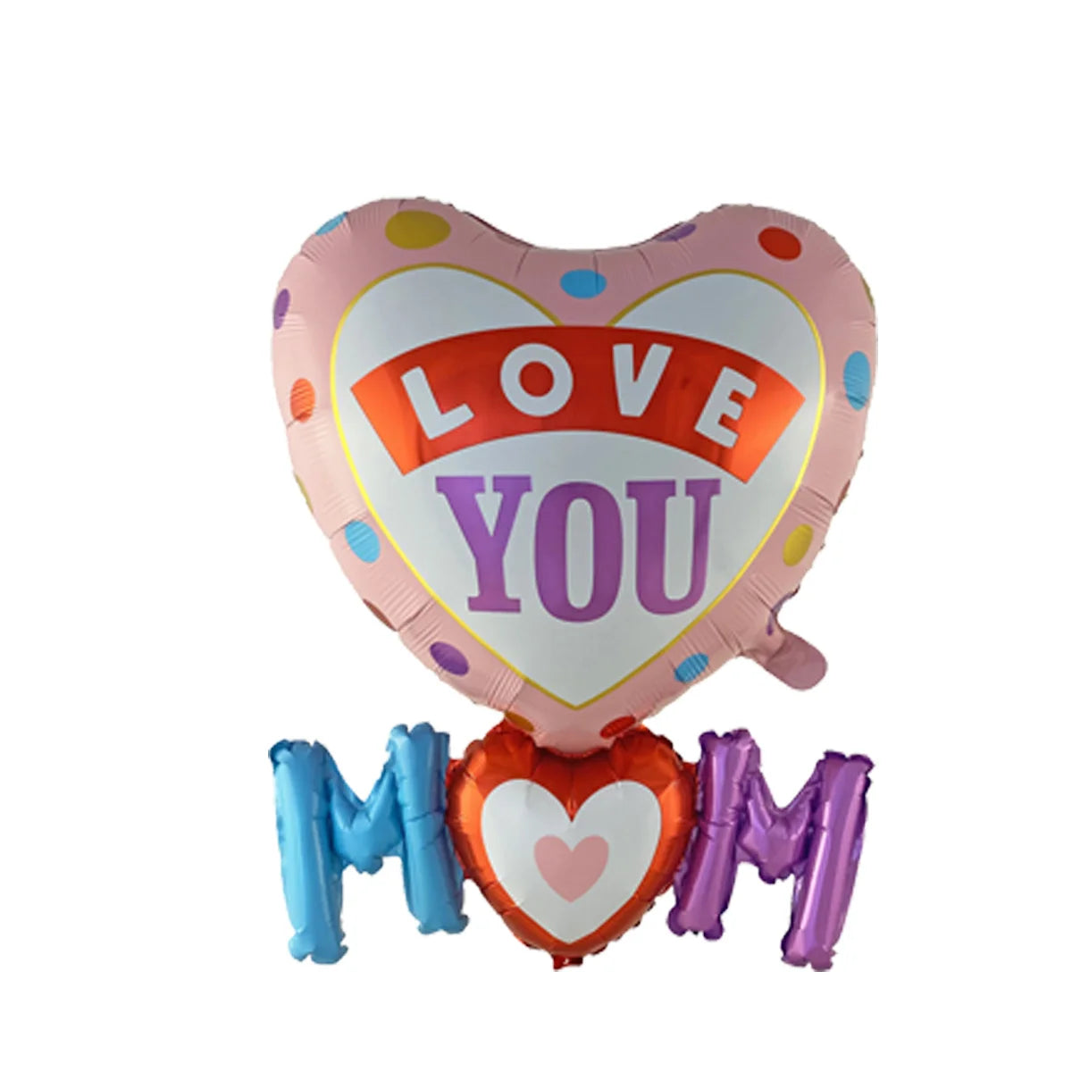 1set 3D Stand Pedestal Love Mom Heart Foil Balloons Base Floriation Mother's Day Balloon Best Mom Mother's Day Party Decorations