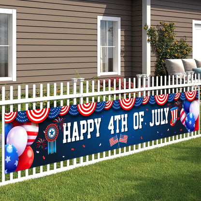 America Independence Day Decorative American Flag Tinsel Garland Banner 4th of July Party Supplies Home Wall Hanging Decoration