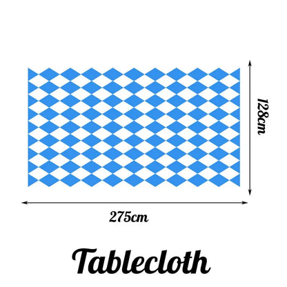 Oktoberfest Table Cloth Pennant Decorations Diamond Table Cover Banners Bavarian Beer Festival Indoor Outdoor Party Decorations