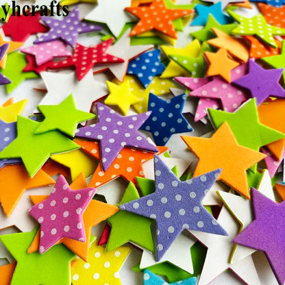 100PCS Star Foam Stickers Set Red Blue White July 4th Independence Day Holiday Craft Supplies for Fourth of July US Celebration