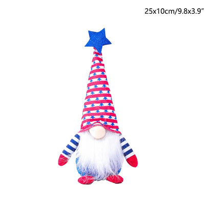 16 Styles American Independence Day Decoration Gnome Doll Patriotic Veterans Day Plush Gnome Doll 4th of July Decor Easter Gnome