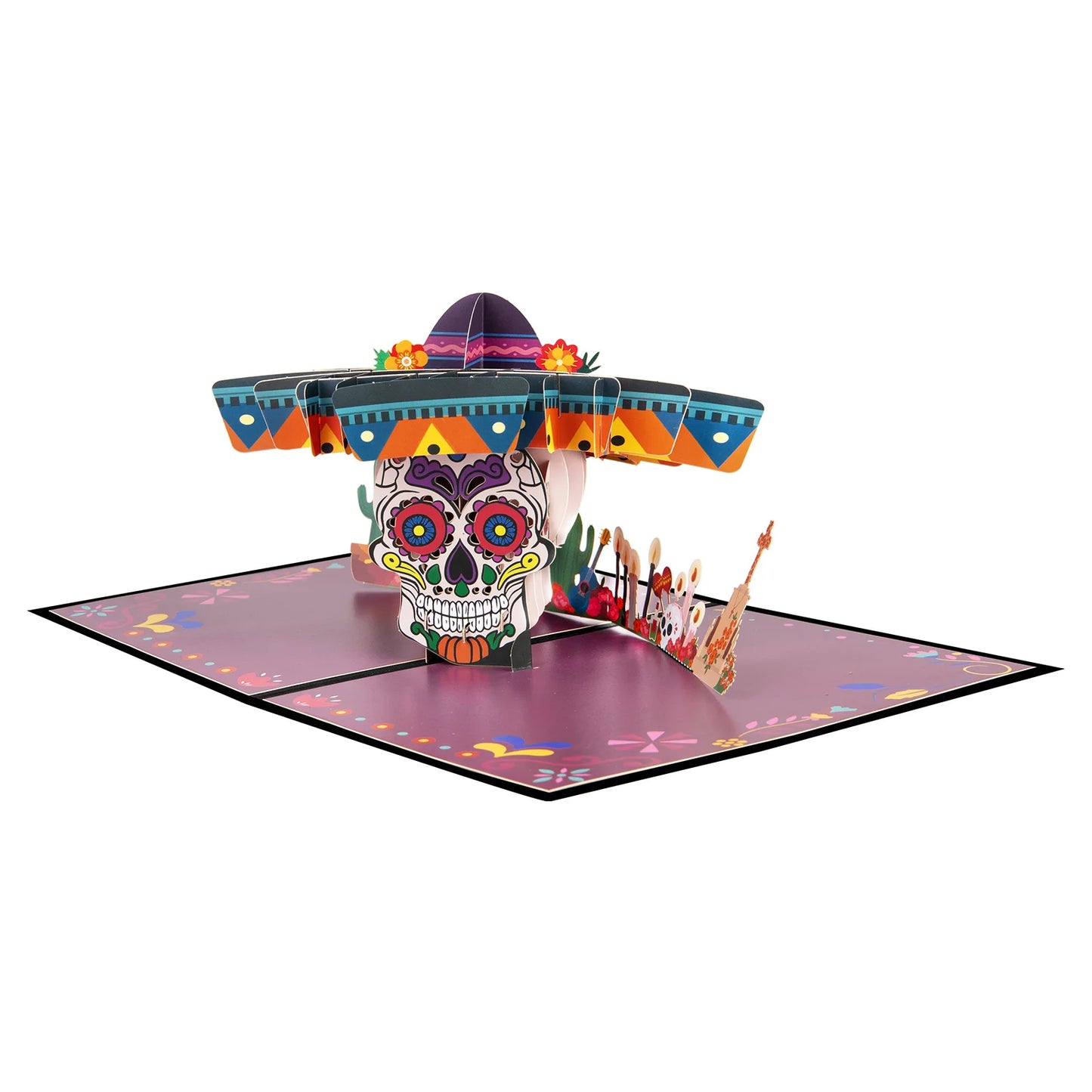 Dia de Muertos Pop Up Card, 3D Holiday Greeting Card, Dia de los Muertos Card, Day of the Dead Pop Up Card
