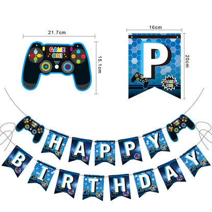 Video Game Birthday Party Decoration Video Game Happy Birthday Paper Plates Cups Napinks Tablecloth Background Balloons Supplies