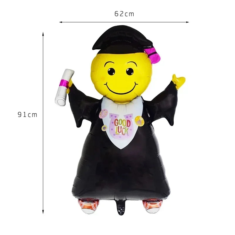Graduation Party Balloon Owl Helium Globe Foil Balloon Congrats Grad School Celebrations 2024 Party Decorations Globos Ballons