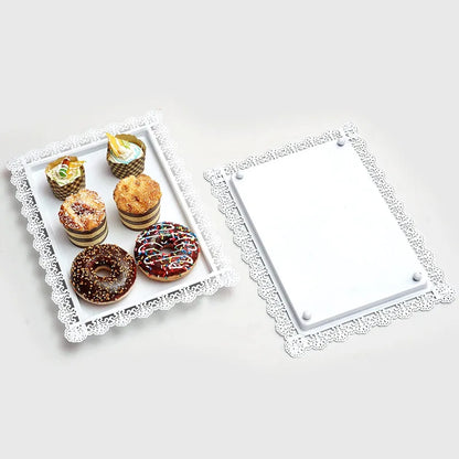 6 Pcs Gold Metal Cake Holder Set,Circular Cupcake Holder,Christmas Decoration Dessert Table,Donut plate，Wedding, Birthdayparty