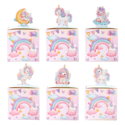 Unicorn 3D Paper Candy Boxes Gift Packing Box Unicorn Theme Party Decoration Kids Wedding Baby Shower Party Supplies Favors