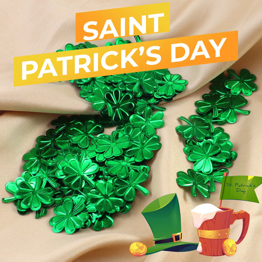 15g/30g St Patricks Day Table Decoration Sequins PVC Green Shamrock Confetti for Irish Festival Holiday Party Home Decoration