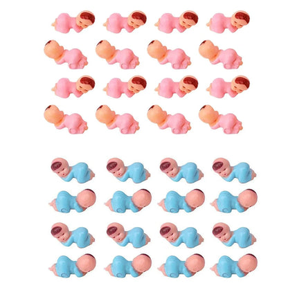 60/30Pcs Pink Blue Mini Plastic Babies D boy or girl gender reveal Ice Cube Game Baby shower Party Favors Decorations