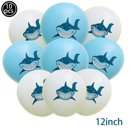 Shark Party Supplies Shark Birthday Tableware Shark Baby Shower Paper Cups Plates Napkins Ocean Shark Theme Party Decorations