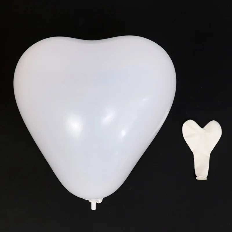 20/50pcs White Heart Balloons Love Inflatable Air Helium Balloon Valentine's Day Marriage Wedding Birthday Party Decor Supplies