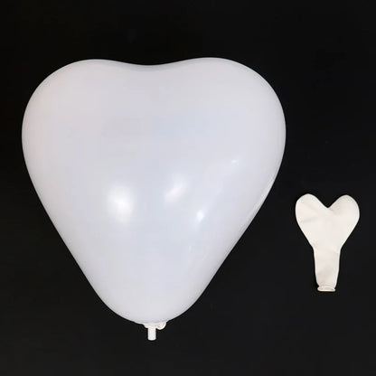 20/50pcs White Heart Balloons Love Inflatable Air Helium Balloon Valentine's Day Marriage Wedding Birthday Party Decor Supplies