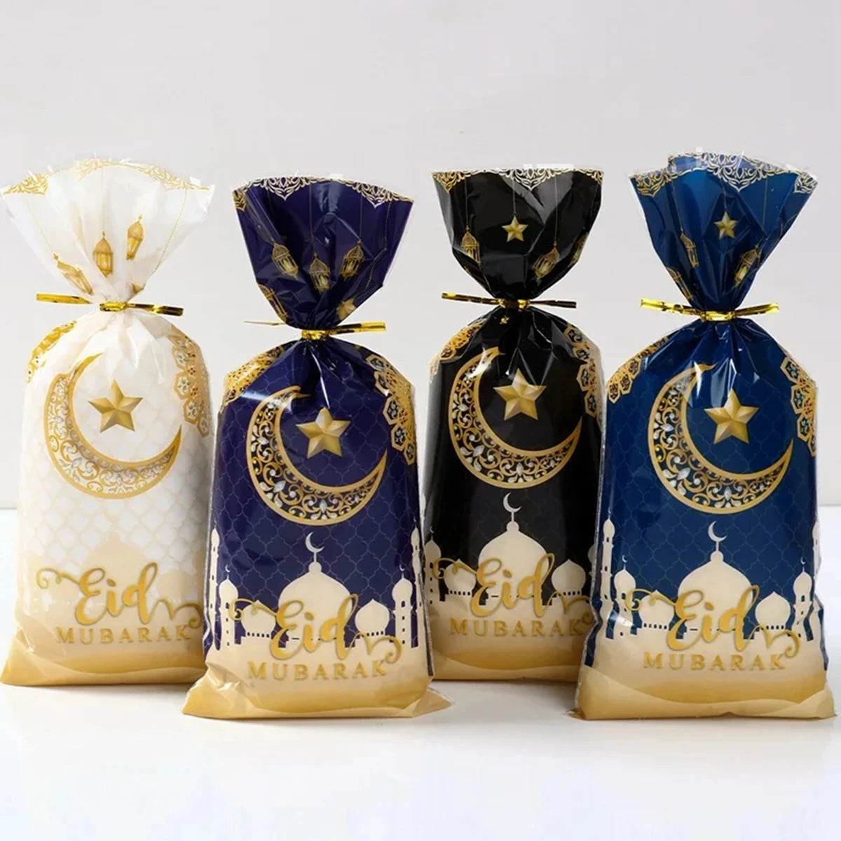 Eid Mubarak Gift Bags Plastic Candy Cookie Bag Ramadan Kareem Decoration 2025 Islamic Muslim Party Supplies Eid Gifts