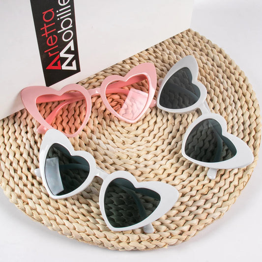 10pcs Bachelorette Party Sunglasses Black White Pink Square Heart Shape Glasses Bride and Groom Photo Glasses Bridal Shower Deco