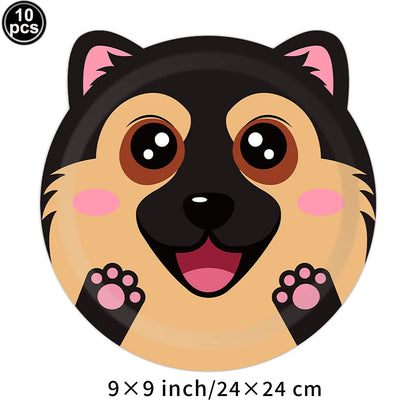 Dog Birthday Party Supplies Pet Dog Disposable Tableware Paper Plates Napkins Cups Puppy Birthday Party Baby Shower Decorations