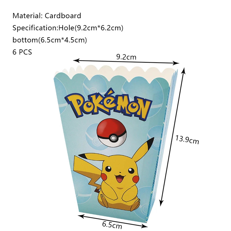 Pokemon Birthday Party Decoration New Lightning Pikachu Balloon For Kids Event Supplies Disposable Tableware Banner Backdrop