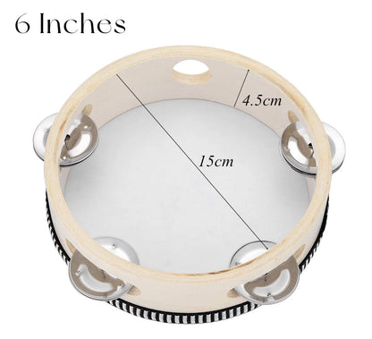 2-24PCS Wedding Tambourine Drum Noise Makers Hand Held Tambourine Single Row Metal Jingle Percussion Gift Church Party 4-8Inch