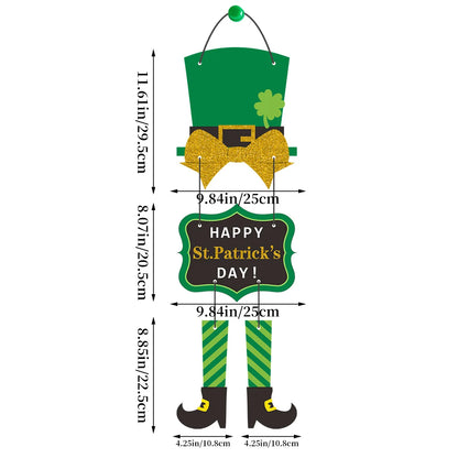 1Pcs Green Cover Door Hanger St. Patrick's Day Party Party Pendants Hanging Oranments for Home Irish Saint Patrick Party Decor