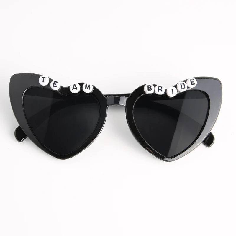 Heart Shaped Sunglasses Wedding Bride Bridesmaid Gift Bachelorette Party Favors Bridal Squad Glasses Bulk 12/24/36/48/60PCS