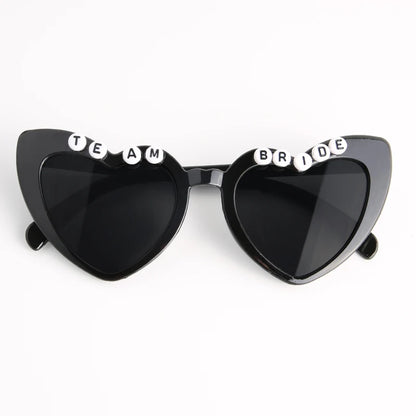 Heart Shaped Sunglasses Wedding Bride Bridesmaid Gift Bachelorette Party Favors Bridal Squad Glasses Bulk 12/24/36/48/60PCS