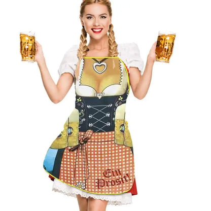 Funny Apron Super Muscle Kitchen Man Women Cooking Aprons Oktoberfest Bavarian Apron Adult Cozinha Tablier Cuisine Pinafore