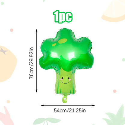 1/7pcs Strawberry Broccoli Corn Banana Tomato Orange Carrot Balloons Suitable for Birthday, Baptism, Summer Party, Fruit Theme