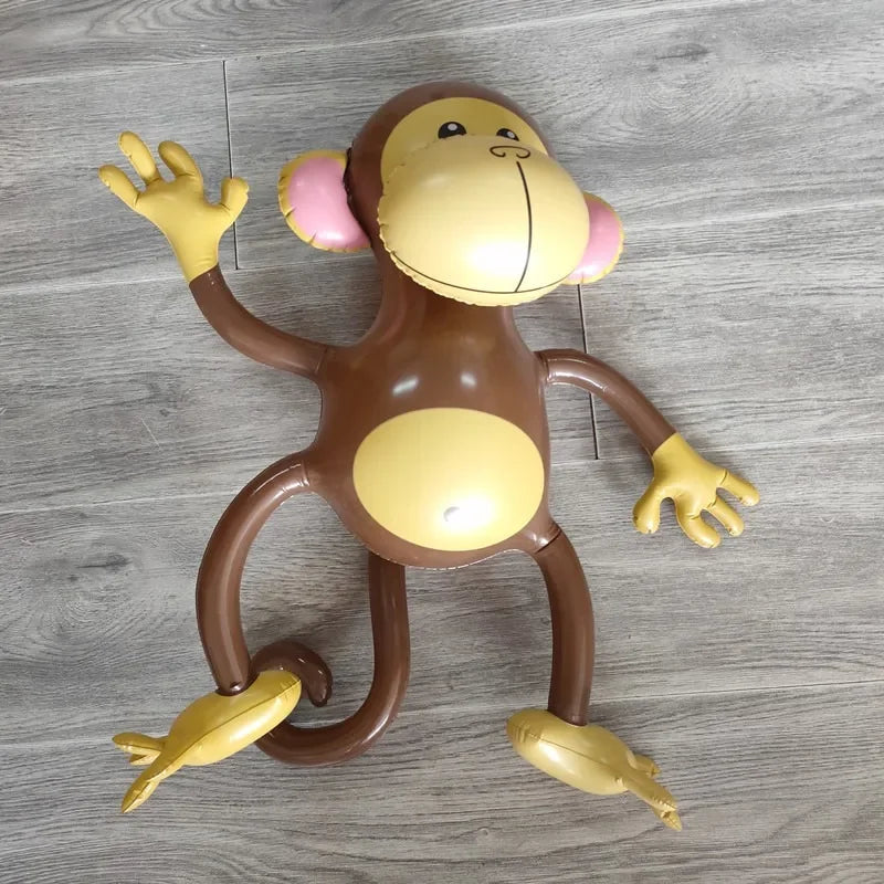 PVC Inflatable Animal Monkey Balloon Dance Monkey Baloon Happy Animal Birthday Party Balon Jungle Safari Birthday Party Decor