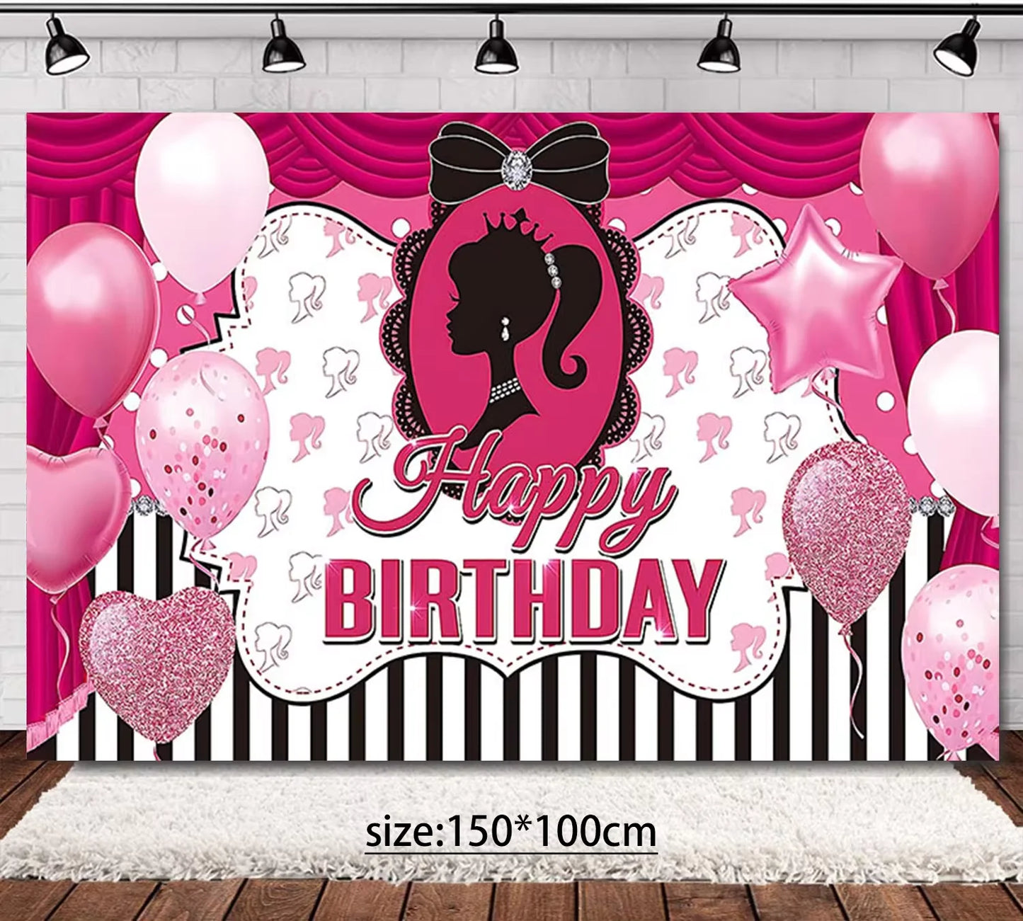 MINISO Barbie Birthday Party Decorations Tableware Paper Cups Plates Napkins Balloons Banner Backdrop Pink Baby Shower Supplies