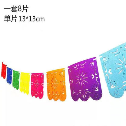 Papel Picado Paper Banners Mexican Party Decorations for Cinco de Mayo Day of The Dead Decorations Birthdays Mexican Flags