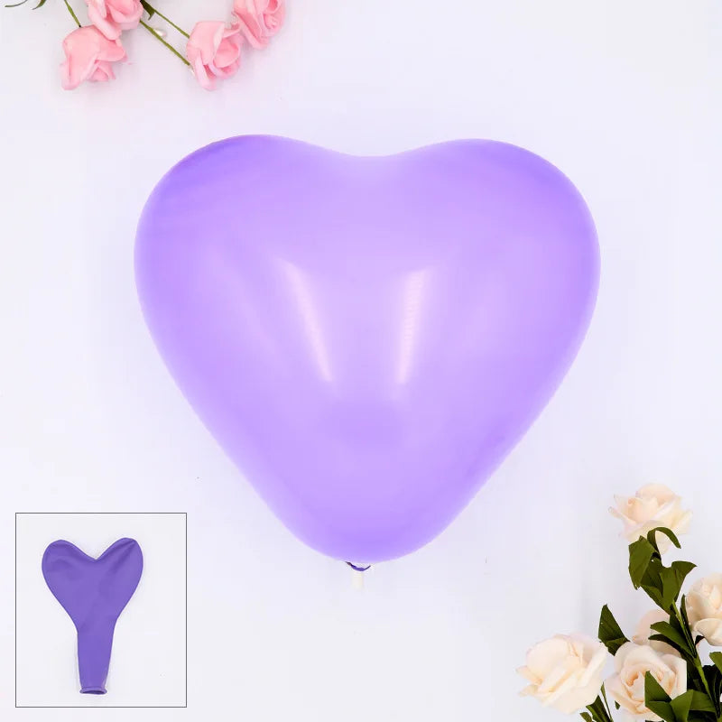 20/50pcs White Heart Balloons Love Inflatable Air Helium Balloon Valentine's Day Marriage Wedding Birthday Party Decor Supplies