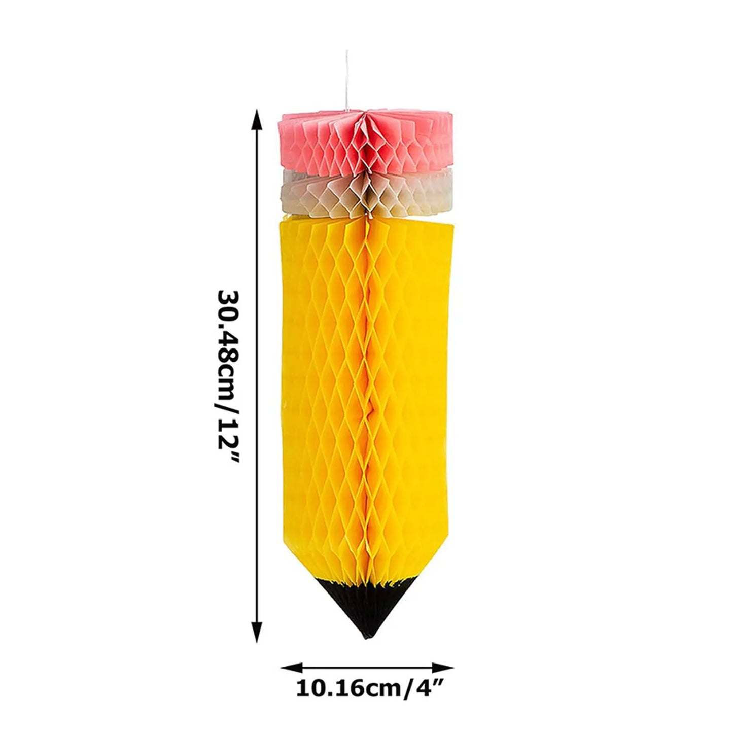 6PCS Pencil Hanging Paper Lanterns Novelty Pencil Shape Hanging Paper Lanterns For First Day Of School