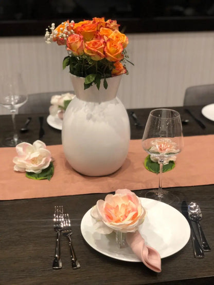 4-24Pcs Acrylic Napkin Rings Flower Vase Napkin Holders Clear Square Napkin Rings Bulk for Wedding Party Banquet Table Decor