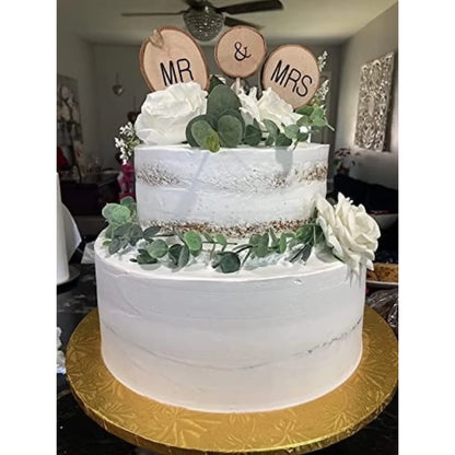 3 Pcs Premium Wedding Cake Toppers, Mr and Mrs Cake Topper, Rustic Wedding Decoration, Wedding Cake Topper for Wedding