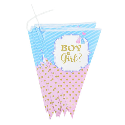 Gender Reveal Disposable Tableware Pink Blue Boy or Girl Plate Napkin Cup Tablecloth Baby Shower Party Table Decoration Supplies