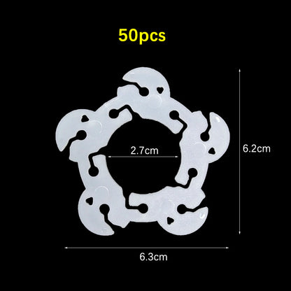 50pcs Balloon Arch Clip Wedding Balloons Balloon Arch Folder Accessories Balloon Rings Buckle Plastic Flower Buckle