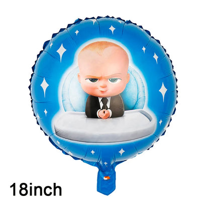 Cartoon Boss-Boys-Girls Theme Newborn 1st Birthday Party Decor Disposable Tableware Backdrop Balloons Baby Shower For Kids Gifts