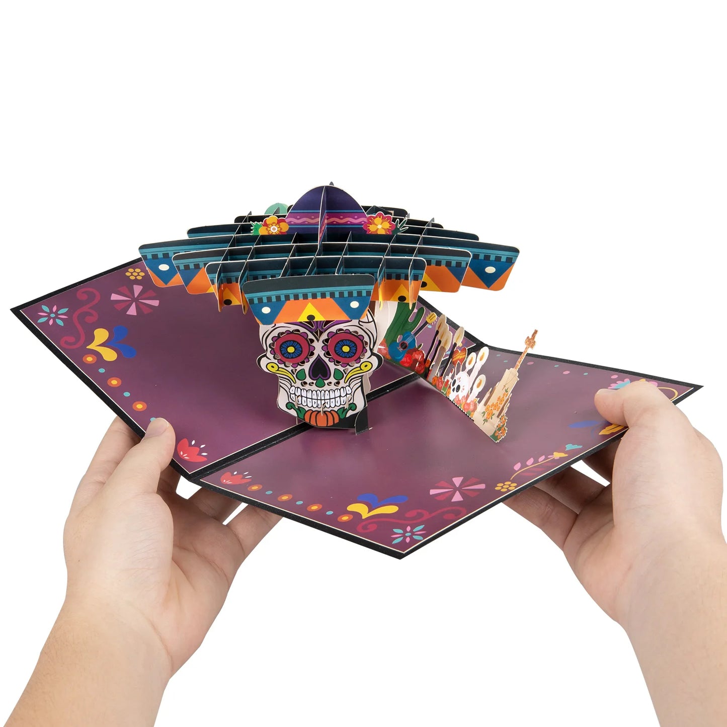 Dia de Muertos Pop Up Card, 3D Holiday Greeting Card, Dia de los Muertos Card, Day of the Dead Pop Up Card